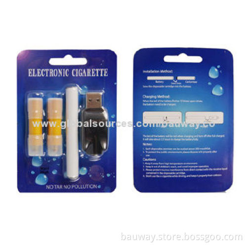 E-cigarette with Blister Card, USB Charger and 150mAh Battery Capacity, OEM